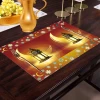 Ramadan festival Muslim American leather heat insulation and water filtration Western placemat 100%Polyster Nordic home creative, personalized and eco-friendly table mat Item Picture
